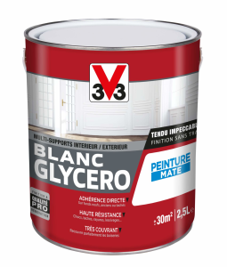 Peinture glycéro V33 blanc mat 2,5L